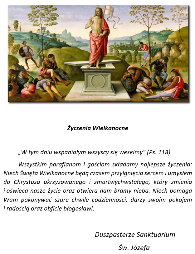 Zyczenia Wielkanocne Sw. Józef 2023